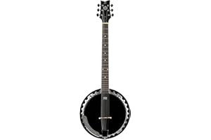 Ortega Guitars Raven Series 6-String Banjo w/Bag, Right (OBJ350/6-SBK)