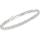 Ross-Simons Sterling Silver Flat Byzantine Bracelet
