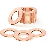 OxyGenie 20PCS M14 Annealing Red Cooper Oil Drain Plug Crush Washers Gasket Seal Ring