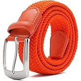 Fabio Valenti Canvas Elastic Fabric Woven Stretch Braided Belts for Men Women Junior with Multicolored/Full Sizes