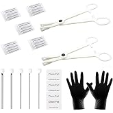 Lyuxzad Piercing Kit 35PCS Professional Piercing Kit Includeds 25PCS Mixed 12G 14G 16G 18G 20G Ear Nose Piercing Needles 2PCS Piercing Clamps 6Pcs Clean Tools 2 Gloves for Ear Nose Piercing Kit