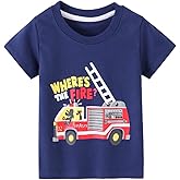Warmbaby Truck Shirts Toddler Boys Kids Summer T Shirts Short Sleeve
