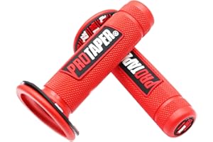 SGDLCAO Pro Taper Grips 7/8" Motorcycle Grips for Dirt Bike Handlebar Grips Soft Rubber Universal Motorcycle Grips 1 inch ATV Bike Grips