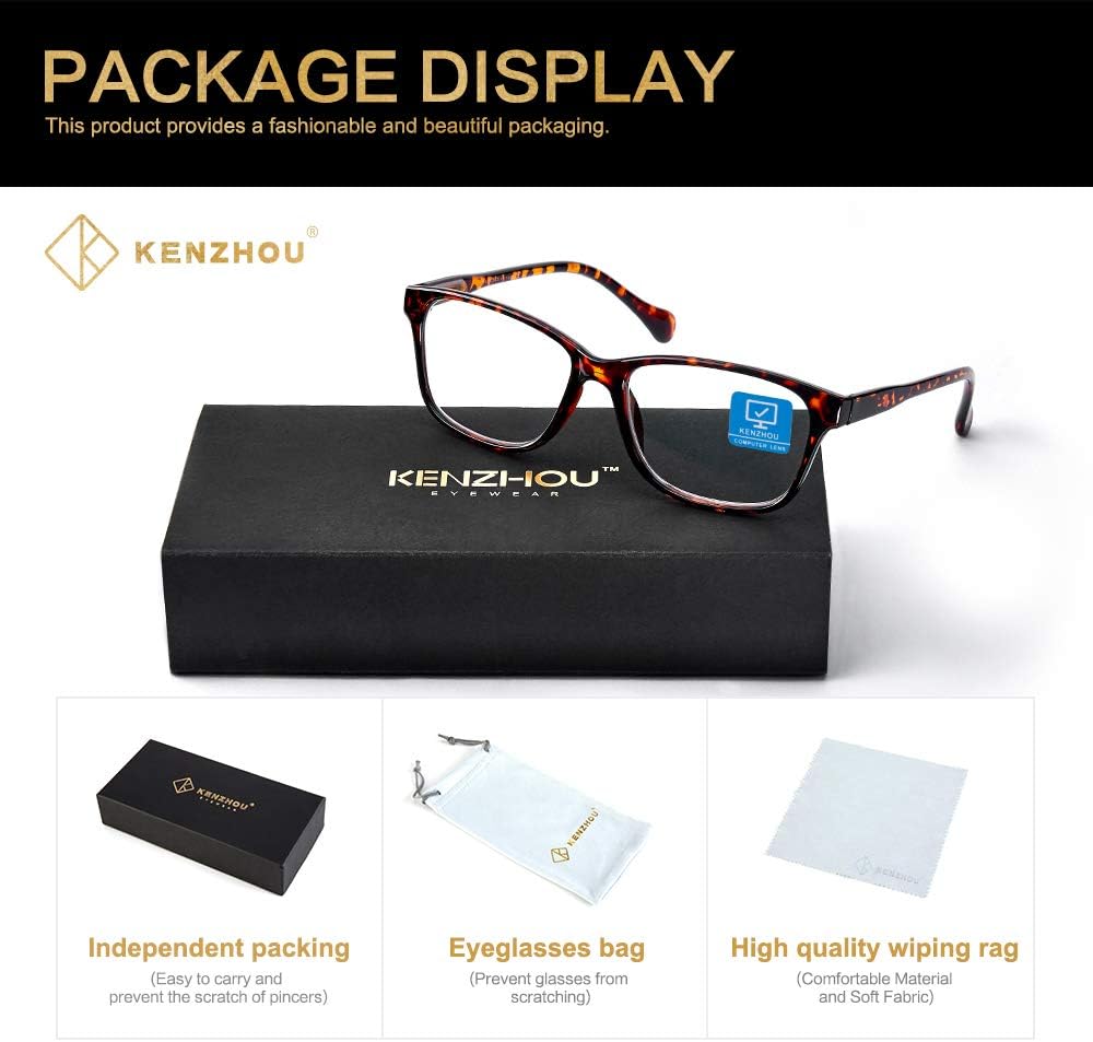 Blue Light Blocking Computer Glasses 2 Pack Decrease Eye Eyestrain Unisex(Women/Men) Glasses with Spring Hinges Nerd Reading Gaming Glasses: Health & Personal Care