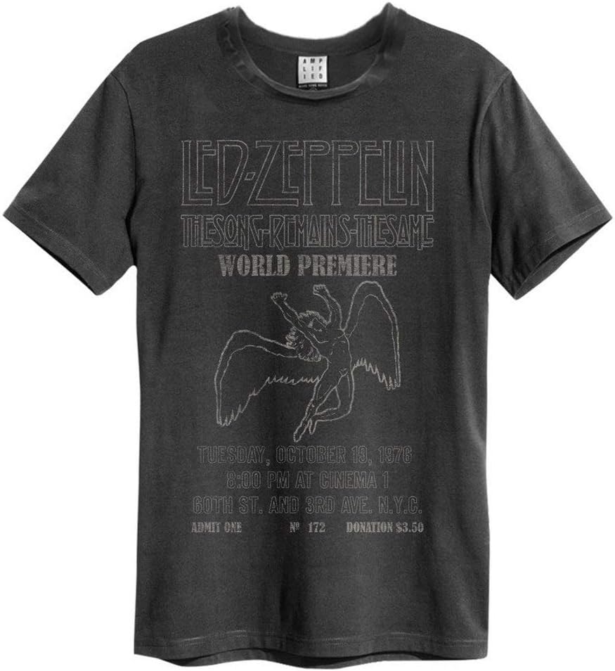 Led Zeppelin 'The Song Remains' (Charcoal) T-Shirt - Amplified Clothing
