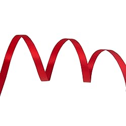 VATIN 1/4 inches Double Faced Red Polyester Satin