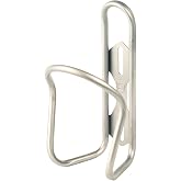 SILCA Sicuro Titanium Bike Water Bottle Holder, Lightweight - Silver | Bicycle water bottle cage, seamless titanium tubing, 32 grams, 21mm Fore / AFT adjustment, hand bent and laser welded in USA