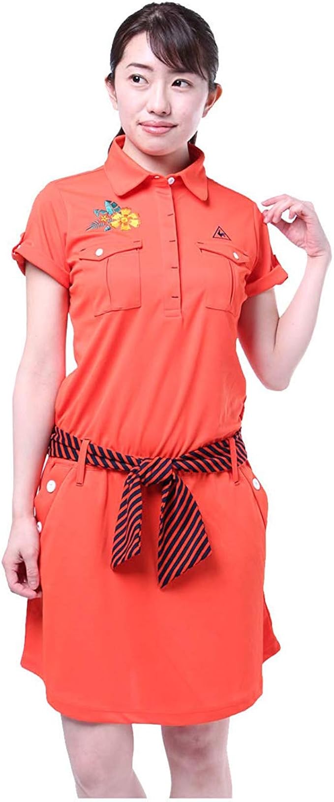 Amazon ルコックスポルティフゴルフ Le Coq Sportif Golf Collection ワンピース Qgwljj01w Rd00 Rd00 レッド M チュニック ワンピース 通販