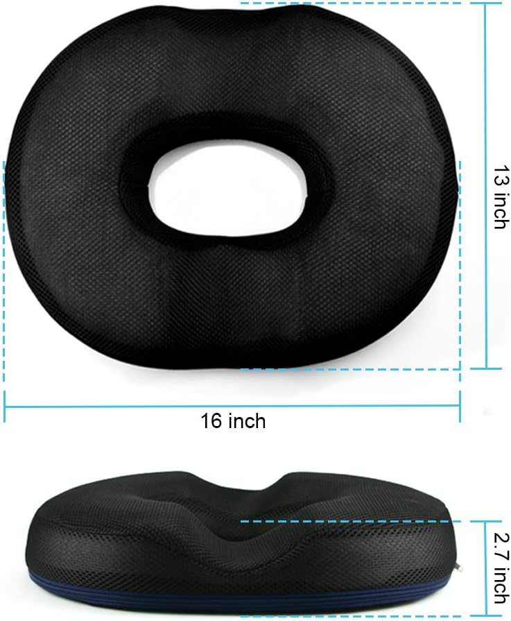 JADE KIT Coccyx Cushion for Tailbone Pain, Donut Cushion Ring Memory Foam Cushion Pain Relief for Haemorrhoids Bed Sores - Image 5
