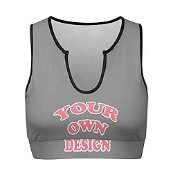 Custom Bras for Women Personalized Crop Tops with
