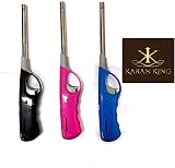 KARAN KING Pack of 3 Refillable Safety Gas Candle BBQ Fire Lighter Plastic 27 cm view 2