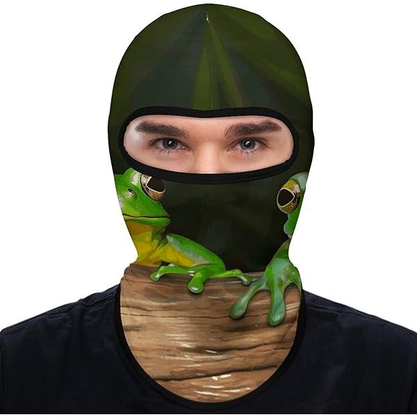 two frogs バラクラバ black and green Knit Frog Balaclava - Green Treefrog – Two Frogs