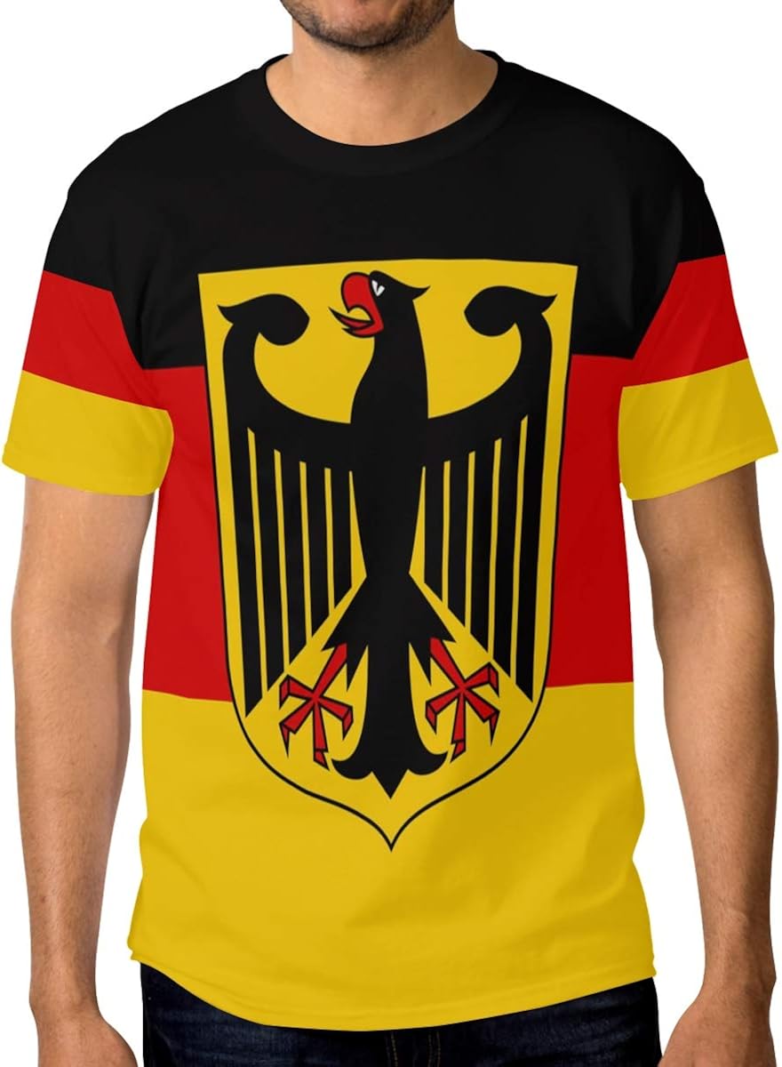 Plain Crew Neck TShirt German Flag and National Emblem Amazon.co.uk