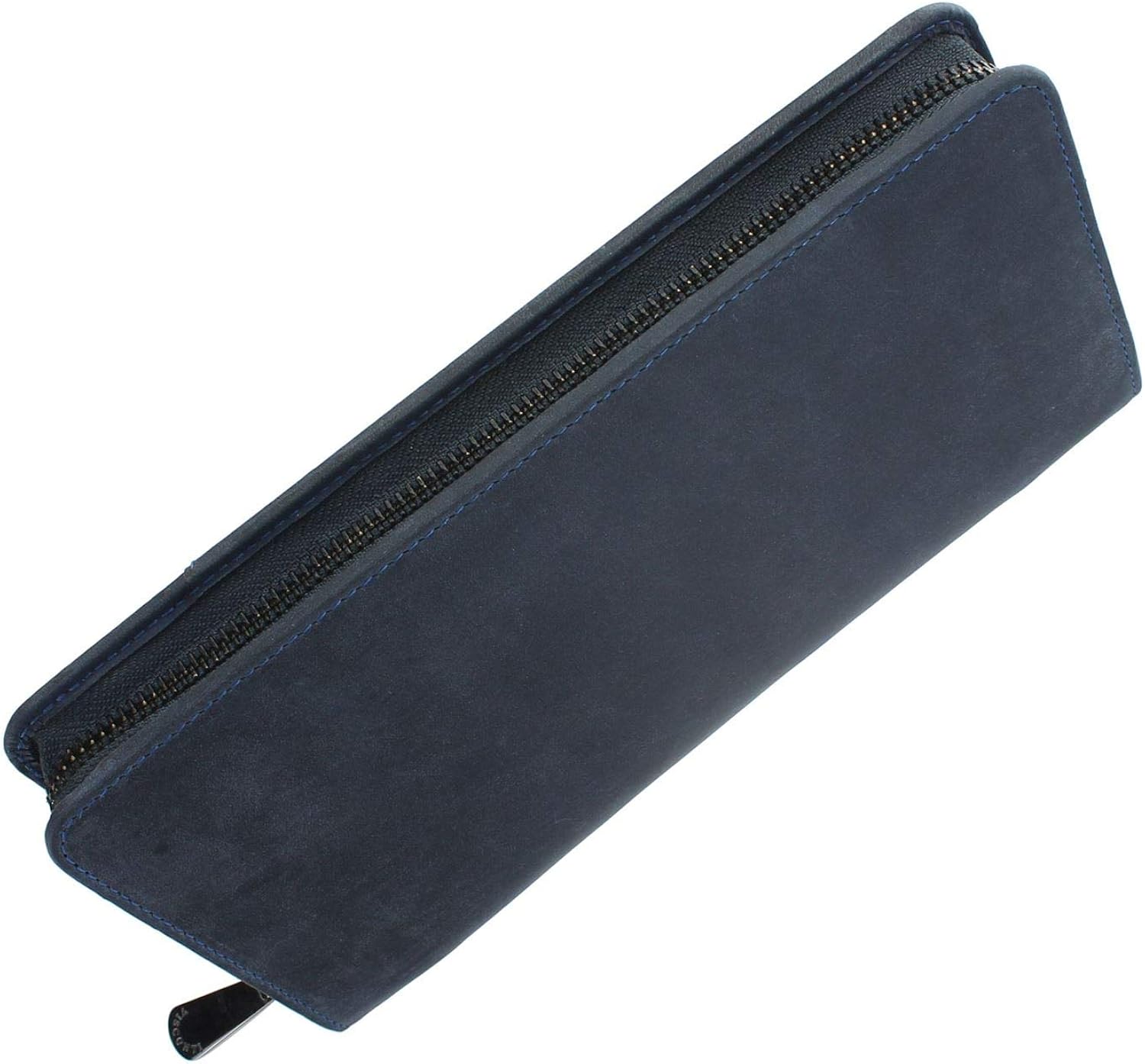 VISCONTI Hunter Collection Wing Leather Travel Wallet & Strap RFID Blocking 728 Oil Blue - Image 5