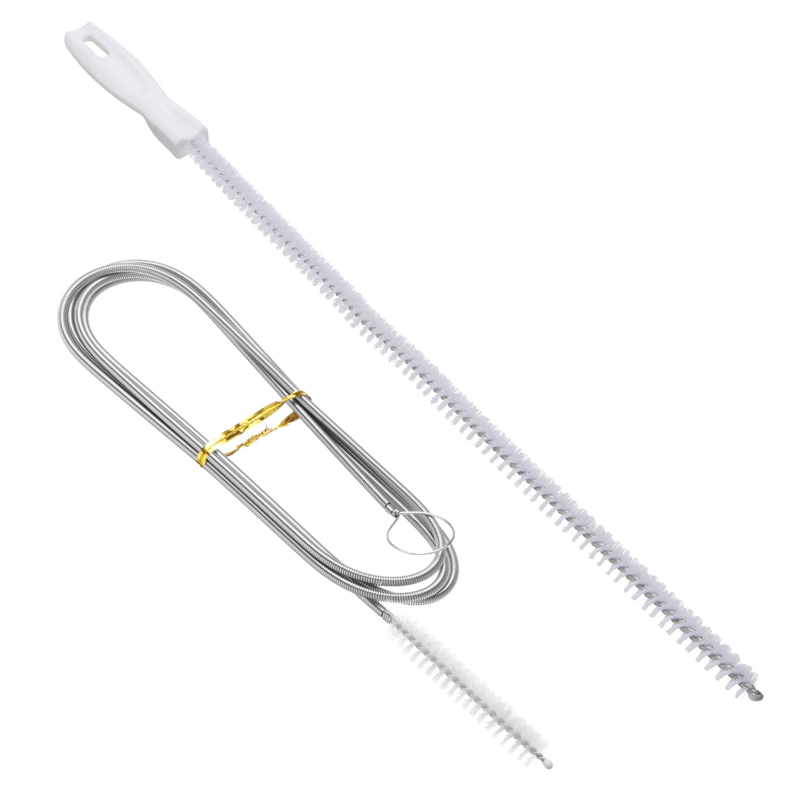 Ungfu Mall Sink Cleaning Brush and Refrigerator Scrub Brush Drain Snake Sink Unblocker Tool Sewer Cleaning Hook for Bath Plug, Fridge Cleaning and Unclogging Kit