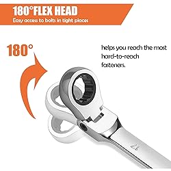 Socpuro 8 Piece Flex-Head Ratcheting Combination