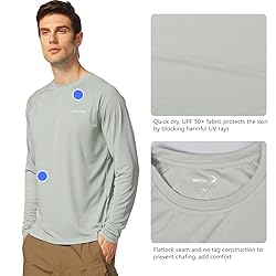 baleaf Men's Rash Guard Shirts Fishing Long Sleeve