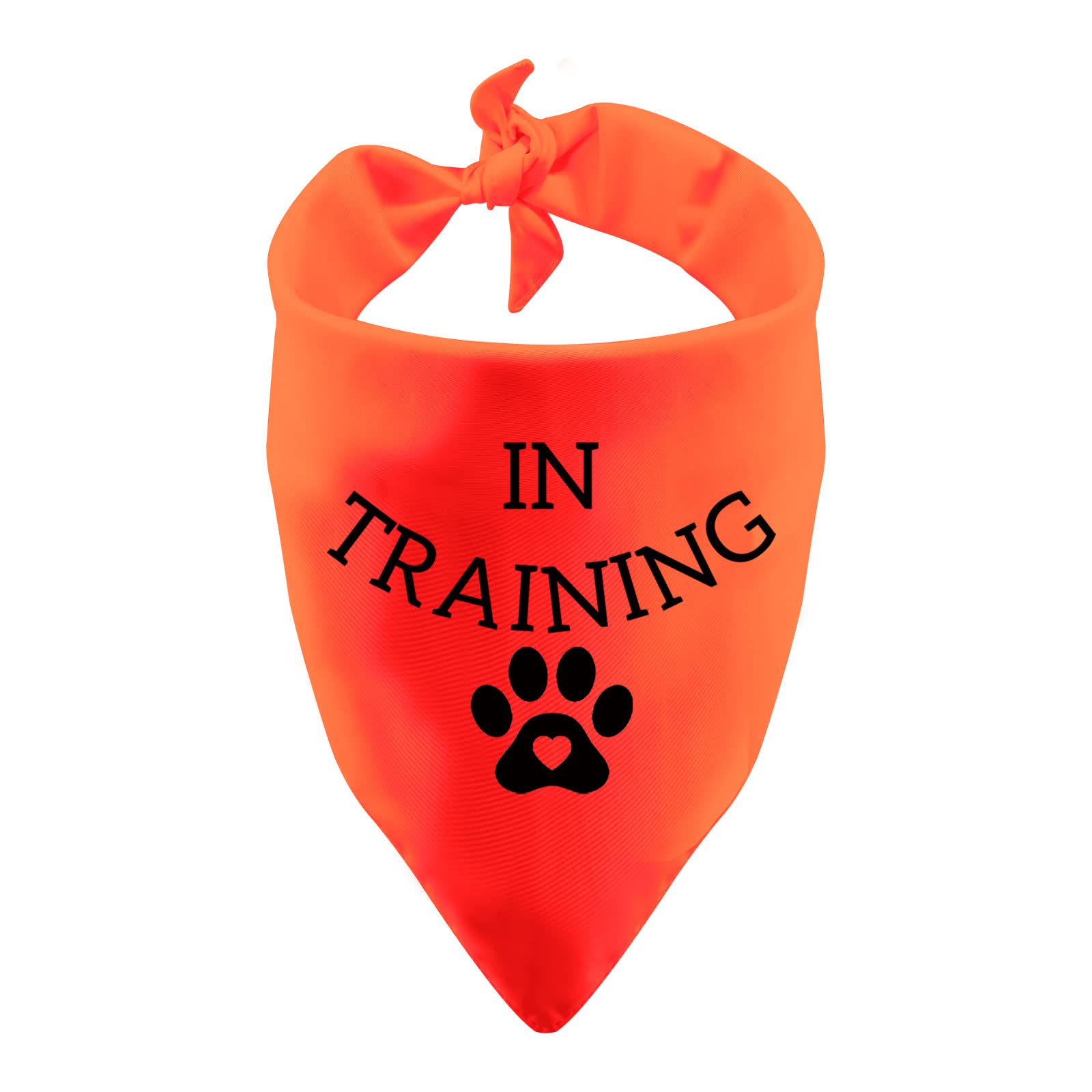 LEVLO Funny Dog Bandana In Training Triangle Printed Bibs Pet Scarf Task Trained Assistance Dog Scarf(In Training)