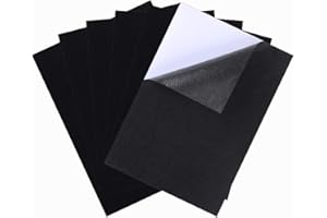 PERZOMIDO Perzodo 6 Pieces Black Adhesive Back Sheets - 8.3 by 11.8" (A4 Size) Adhesive Back Felt Sheets for Art Crafts Making, Jewelry Box and House Adorning (8PCS) (6)