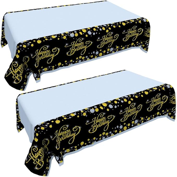 Lanzn 2 PCS Disposable Tablecloths Birthday Table Covers 20th 30th 40th
