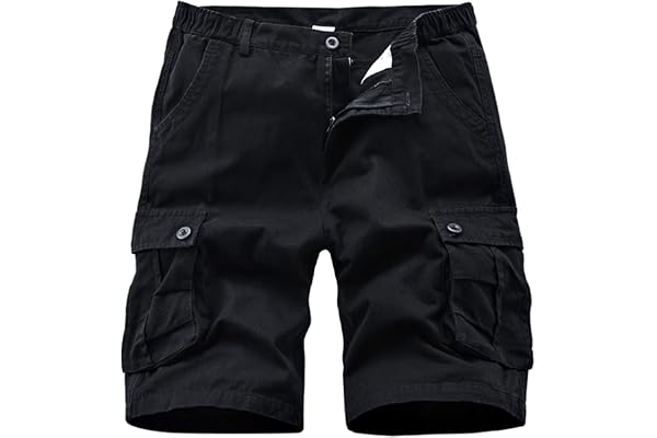APTRO Men's Cargo Shorts Twill Relaxed Fit Multi-Pockets Cotton Outdoor Casual Shorts