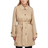 ELLEN TRACY Womens Trench Coat - Water Resistant Lightweight Belted Waist Button Up Long Trench Coat for Women