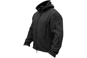 2025 Men's Military Tactical Jacket Winter Warm Full-Zip Army Outdoor Hiking Hoodie Fleece Coat With 7 Zip-pockets