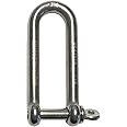 US Stainless Stainless Steel 316 Long D Shackle 1/4" (6mm) Marine Grade Dee