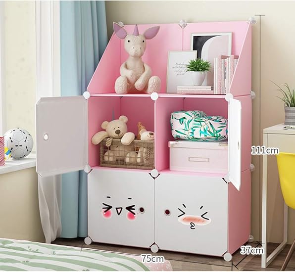 Yigui Garde Robe Placard Pour Enfants Fille Bebe En Plastique Assemble Petite Armoire Armoire De Rangement K Amazon Fr Cuisine Maison