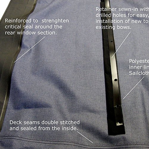 Compatible With Ford Mustang Convertible Soft Top with Heated Glass Window Two-Piece Factory Style Black Sailcloth 1994-2004 - Thumbnail 5