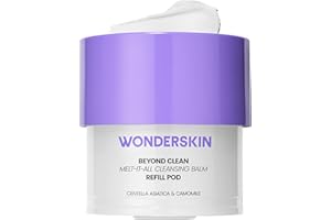 Wonderskin Cleansing Balm Refill Pod - Balm to Milk Makeup Remover, Melt-It-All Gentle Hydrating Face Cleanser with Centella 