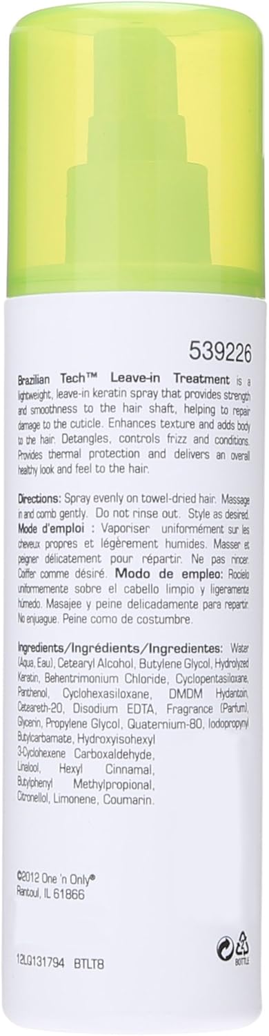 brazilian tech keratin leave in treatment spray