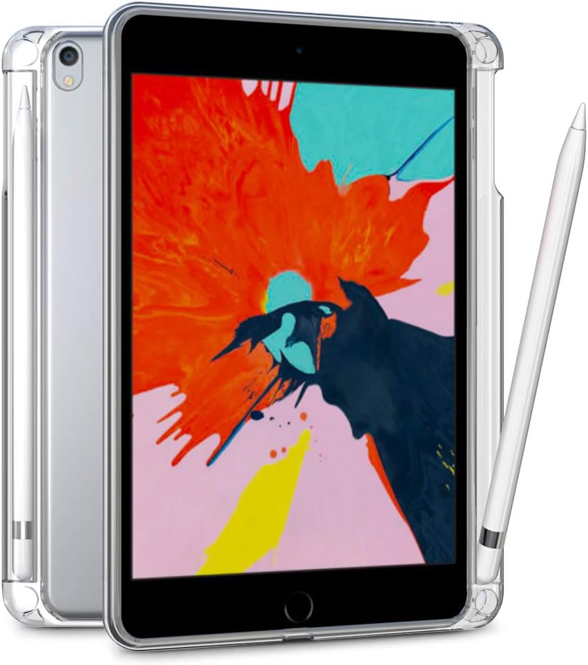 SLEO Case for iPad Air 3 2019 Case,Slim Lightweight Crystal Transparent Soft TPU Shock Absorption Silicone Case Cover with Pencil Holder for iPad Air 3 2019 10.5 Inch - Clear