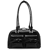 Fozehlad Y2K Shoulder Bag for Women Retro PU Leather Tote Handbag Multi-Pocket Hobo Bag with Zipper for Gifts