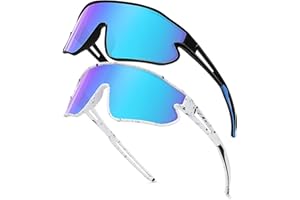 SEKKAF Kids Sunglasses, Youth Baseball Sunglasses Polarized Sports Cycling Shades for Boys Girls Lightweight Frame