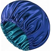 Bonnet for Women Men Sleeping Double Layer Satin Bonnet for Natural Curly Hair Sleep Cap