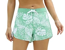unitop Swimsuit with Shorts Hawaiian Beach Pattern
