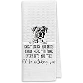 Dibor Boxer Dog Kitchen Towels - Funny Dog Every Meal Hand Towels & Tea Towels, 16x24 Inches