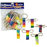 CAT Dancer Products Cat Chaser with Colorful Fleece, Interective Toy for Exercise (Pack of 6), 4 x 1.5 x 1 inches