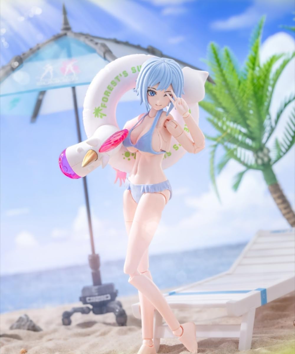 HiPlay Nuke Matrix Plastic Model Kits: Forest's Summer: Vivienne Hayha Swimsuit Ver. Mecha Musume, Anime Style Collectible Action Figures