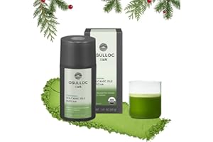 OSULLOC Volcanic Isle Matcha Powder, Ceremonial Grade Korean Matcha for lattes, Christmas gift idea, Green tea powder from Jeju island (1.41oz, 40g)