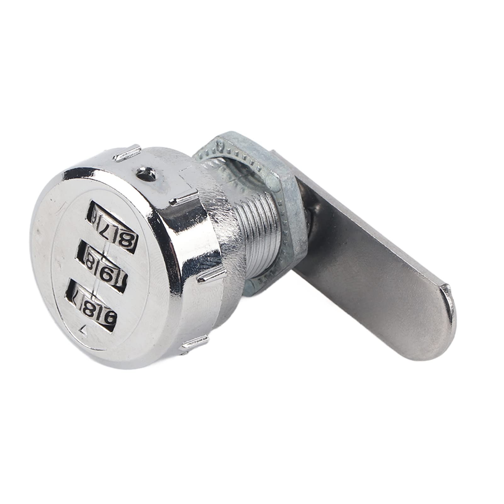 3 Digit Combination Cam Lock, Zinc Alloy Cabinet Drawer Password Code Locks Anti Theft Locker for Mailbox Security Tool Box Camlock for Safety Door Furniture Cupboard Wardrobe Silver 12~16mm