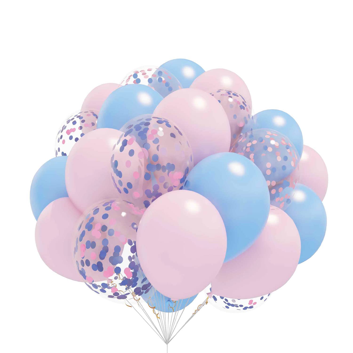 50pcs Pink and Blue Macaron Balloons 12 inch Helium Latex Balloons for Parties Decoration — image 1