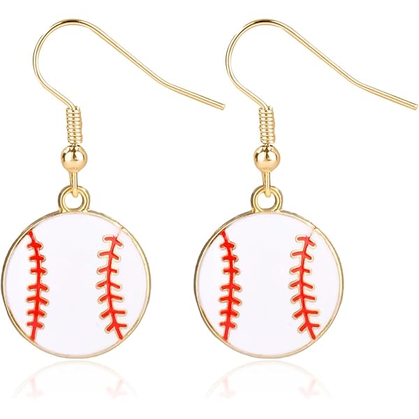 thumbnail image 2 of MAMA Letter Sports Ball Glitter Acrylic Dangle Drop Earrings Cute... 2 of 9