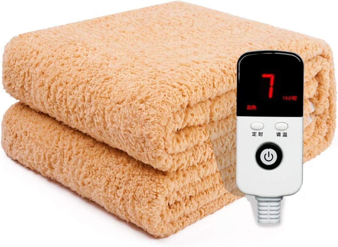Cajolg Tsiiis Electric Throw Blankets Single and Twin Size Heated Blanket,Temperature Gear Adjustment Automatic Power Off Double Heating Blanket,150120cm