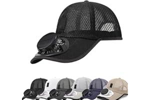 Solar Rechargeable Peak Cap,USB Rechargeable Breathable Sports Caps with Fan for Outdoor Running Hiking Fishing