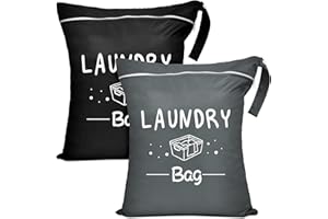 2 Pcs Large Travel Laundry Bag Waterproof Wet Dry Bag Washable Dirty Clothes Bag Bathing Suit Workout Bag for Gym Clothes Lau