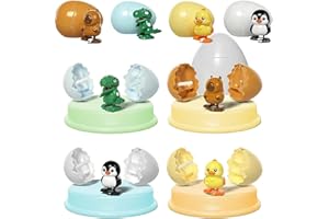 Wind-Up Animal Hatching Surprise Egg,Reusable Pop Open & Walk,4 Assorted Animals,Boom Easter Eggs That Pop Open to Walking Di