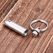 Stainless Steel Bullet Pendant Cremation Urn Keychain Memorial Keepsake Ashes Jewelry