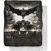 Batman Arkham Knight Blanket, 50"x60", Poster Silky Touch Sherpa Back Super Soft Throw Blanket